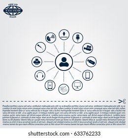 technology web icons set