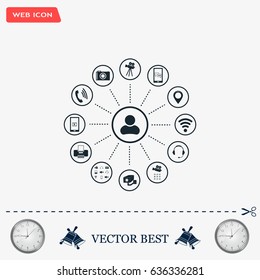 technology web icons set