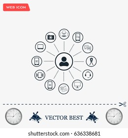 technology web icons set