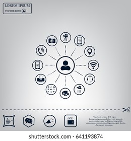 technology web icons set