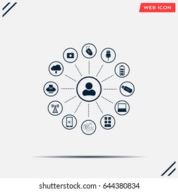 technology web icons set