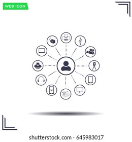 technology web icons set