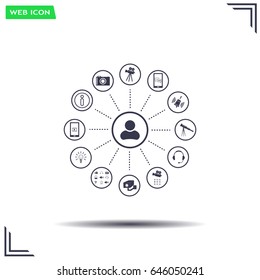 technology web icons set