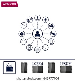 technology web icons set
