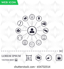 technology web icons set