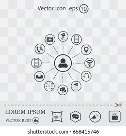 technology web icons set