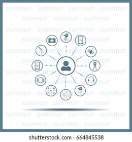 technology web icons set