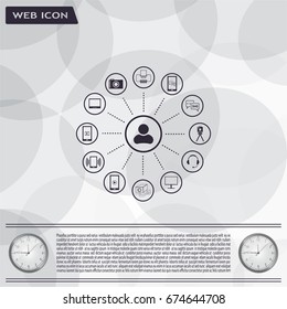 technology web icons set