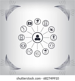technology web icons set