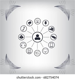 technology web icons set