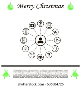 technology web icons set