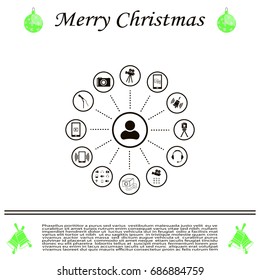 technology web icons set