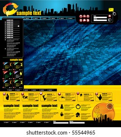 Design de layout de página da Web de tecnologia