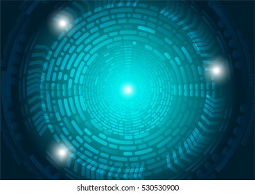 Technology  Wheel Circle Concept Black background Vector design