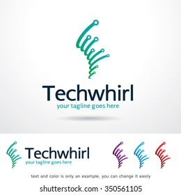 Technology Whirl Logo Template Design Vector 