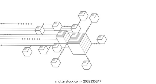 Technology white background .Geometric rhombuses,squares.Abstract tech.Technical drawing.Vector illustration.