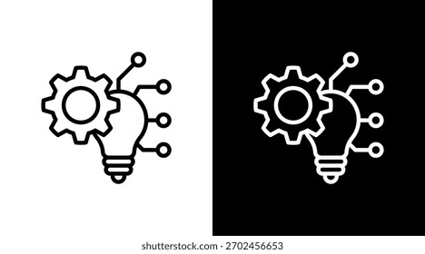 Diseño de conjunto de iconos blancos de Tecnología
