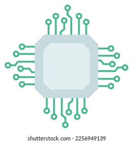 Technology Wires Cpu Chip Vectorart