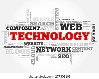 TECHNOLOGY word cloud, business concept