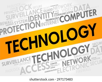 TECHNOLOGY word cloud, business concept