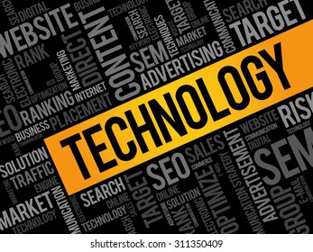 TECHNOLOGY word cloud, business concept