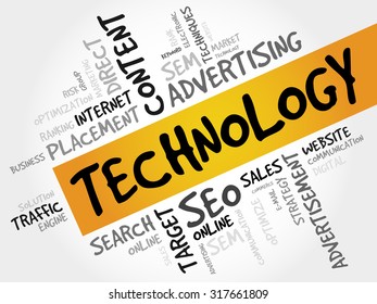 TECHNOLOGY word cloud, business concept