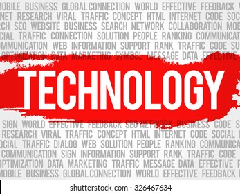 TECHNOLOGY word cloud, business concept
