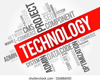TECHNOLOGY word cloud, business concept