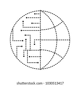 technology world globe network connection circuit