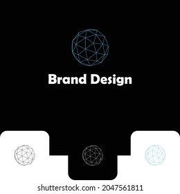 Diseño del logotipo del mundo de la tecnología, diseño del logotipo del círculo de la compañía tecnológica.