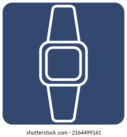 Reloj de muñeca de tecnología , ilustración, vector sobre fondo blanco.