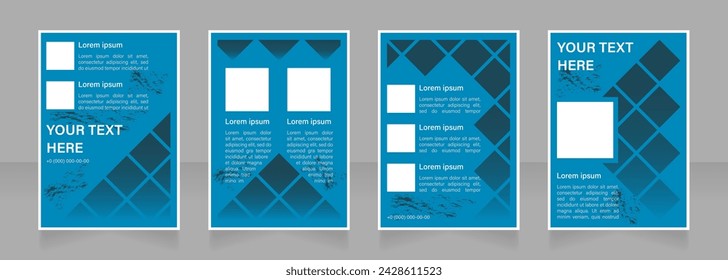 Technology-based innovation blank brochure layout design. Tech progress. Vertical poster template set with empty copy space for text. Premade corporate reports collection. Editable flyer paper pages