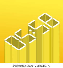 Technology-inspired digital timer symbol displaying 05:58 on a stylish electronic wristwatch against a yellow background.