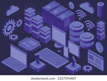 technologys pc computer laptop isometric