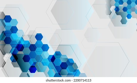 Resumen de formas hexagonales tecnología de fondo de concepto de alta tecnología digital con área de copia