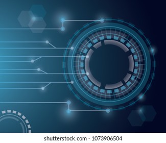 Tecnología, fondo abstracto futurista, Plantilla