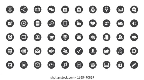 Techology icon set, vector illustration