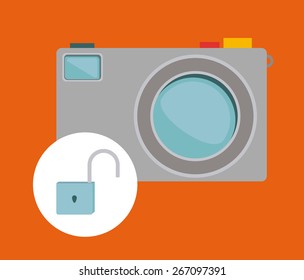 Techonology design orange orabackground, vector illustration