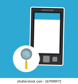 Techonology design over blue background, vector illustration