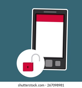 Techonology design over blue background, vector illustration