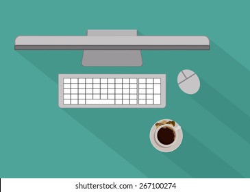 Techonology design over blue background, vector illustration