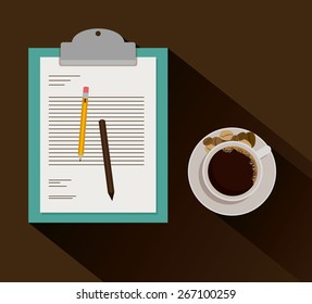 Techonology design over brown background, vector illustration