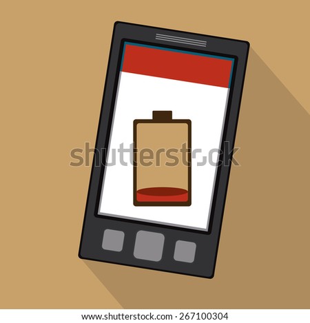 Techonology design over brown background, vector illustration