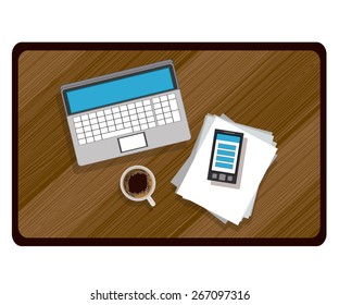 Techonology design over white background, vector illustration