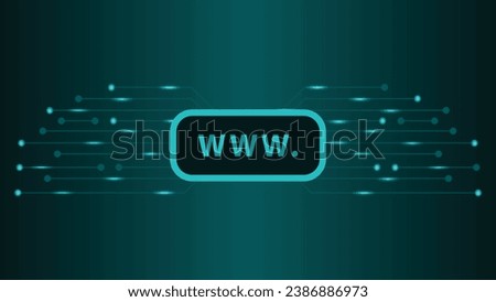 Tech-savvy domain hosting background adorned with www icons and digital elements. This composition exudes a sense of digital connectivity and online presence.