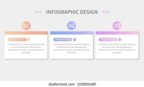 Tech-style business infographic with a timeline template to introduce steps