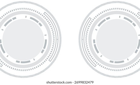 Tech-themed background design with clean and modern futuristic circle elements.