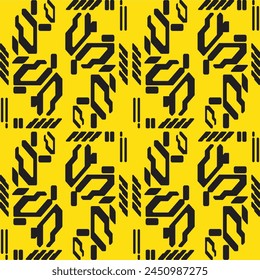 techwear for cyberpunk scifi gaming fabric textile seamless pattern sticker template with collection set, 2d vector illustration rendering