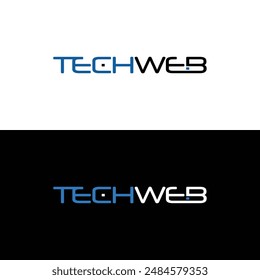 TECHWEB WORD MARK TECHNOLOGY LOGO DESIGN
