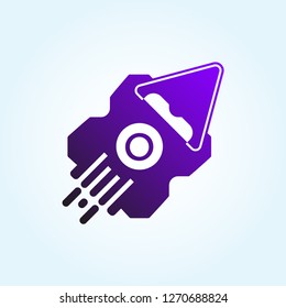 Tecnology icon template , vector logo for business corporate ,elements, illustration